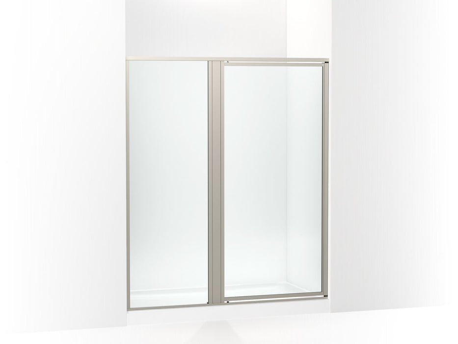 Sterling 33615-3G05 Attend 69" H Pivot Shower Door with 1/8"-thick Glass, Nickel Frame Finish with Smooth/Clear Glass Texture