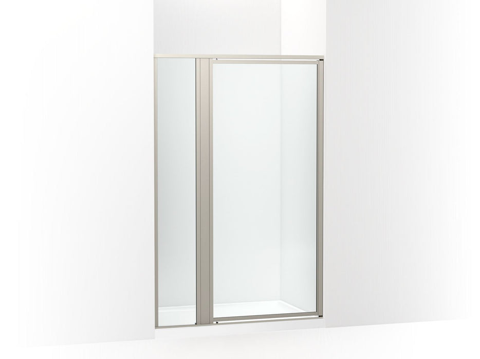 Sterling 33617-3G05 Attend 72" H Pivot Shower Door with 1/8"-thick Glass, Nickel Frame Finish with Smooth/Clear Glass Texture