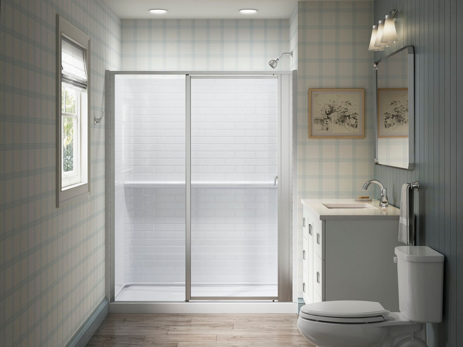 Sterling 33618-3G05 Attend 72" H Pivot Shower Door with 1/8"-thick Glass, Bright Silver