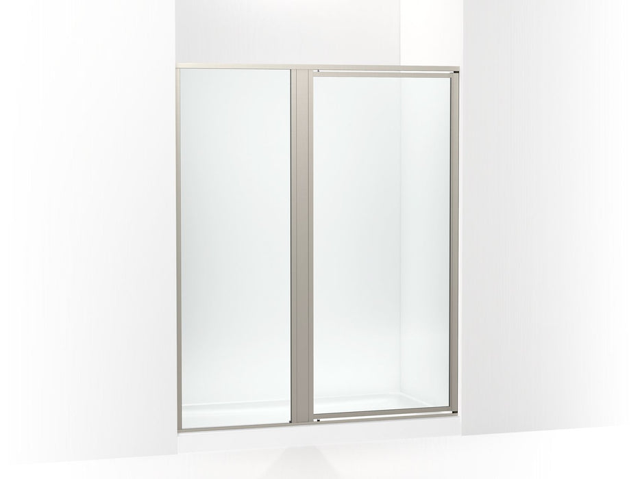Sterling 33618-3G05 Attend 72" H Pivot Shower Door with 1/8"-thick Glass, Nickel Frame Finish with Smooth/Clear Glass Texture