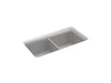 Sterling 34293 Gunnison 33-1/2" Undermount Double-bowl Kitchen Sink, Matte Grey