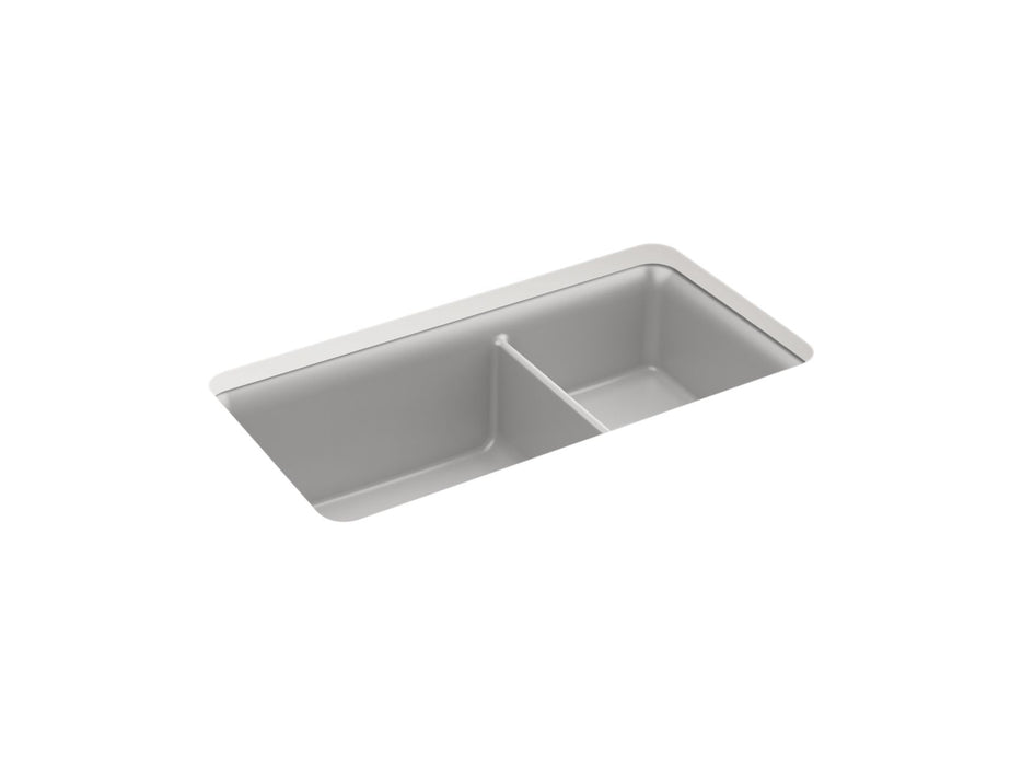 Sterling 34297 Gunnison 33-1/2" Undermount Double-bowl Kitchen Sink, Matte Grey