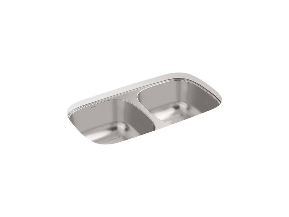 Sterling 36598 Valton 32-1/4" Undermount Double-bowl Kitchen Sink, Stainless Steel