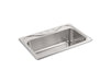 Sterling 37047-3 Southhaven 33" Top-mount Single-bowl Kitchen Sink, Stainless Steel