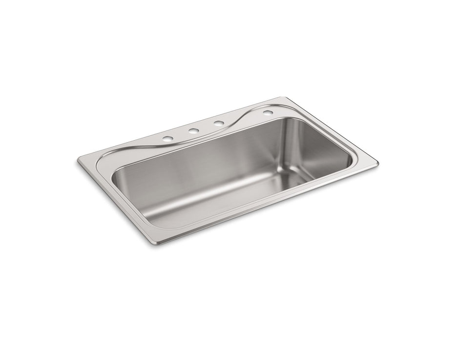 Sterling 37047-4 Southhaven 33" Top-mount Single-bowl Kitchen Sink, Stainless Steel