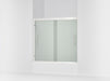 Sterling 39347-8D3 Finesse Peak 55-1/8" H Sliding Bath Door with 5/16"-thick Glass, Bright Polished Silver