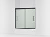 Sterling 39347-8D3 Finesse Peak 55-1/8" H Sliding Bath Door with 5/16"-thick Glass, Matte Black