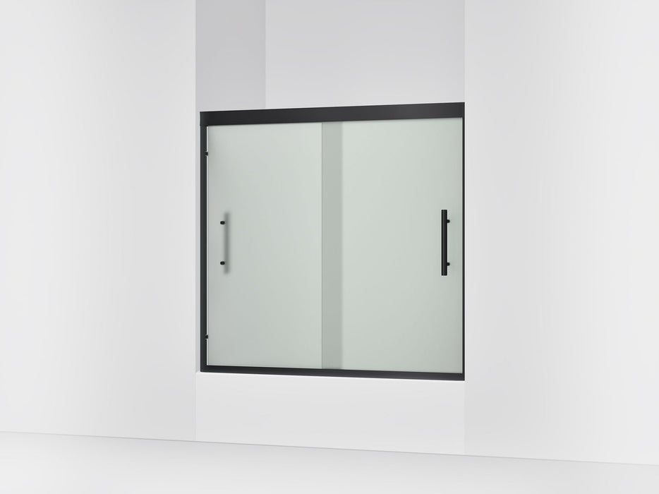 Sterling 39347-8D3 Finesse Peak 55-1/8" H Sliding Bath Door with 5/16"-thick Glass, Matte Black