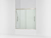 Sterling 39347-8L Finesse Peak 55-1/8" H Sliding Bath Door with 5/16"-thick Glass, Anodized Brushed Nickel