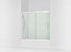Sterling 39347-8L Finesse Peak 55-1/8" H Sliding Bath Door with 5/16"-thick Glass, Bright Polished Silver