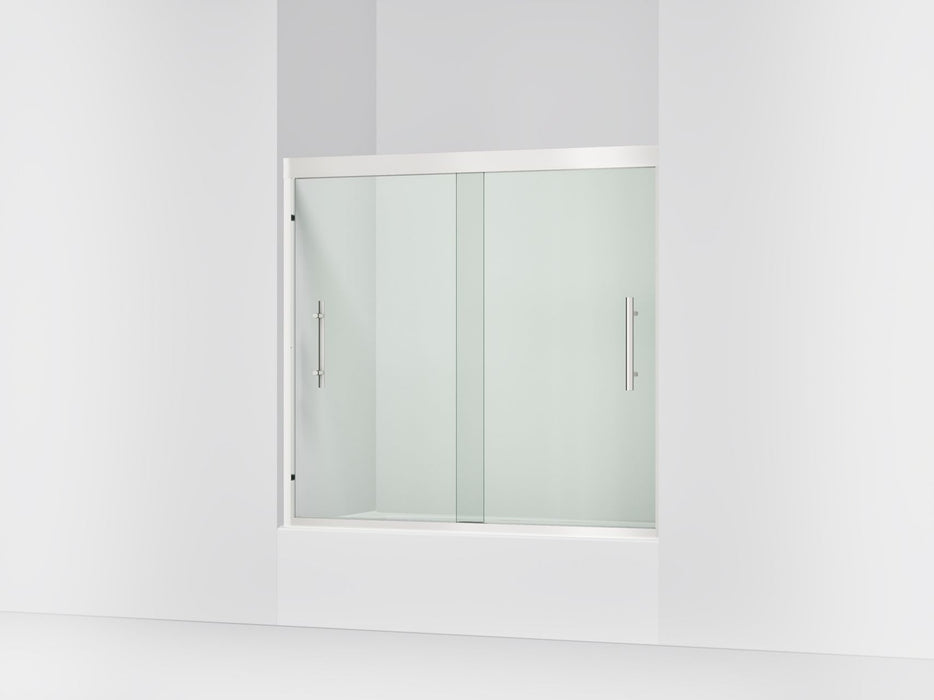 Sterling 39347-8L Finesse Peak 55-1/8" H Sliding Bath Door with 5/16"-thick Glass, Bright Polished Silver