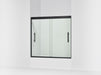 Sterling 39347-8L Finesse Peak 55-1/8" H Sliding Bath Door with 5/16"-thick Glass, Matte Black