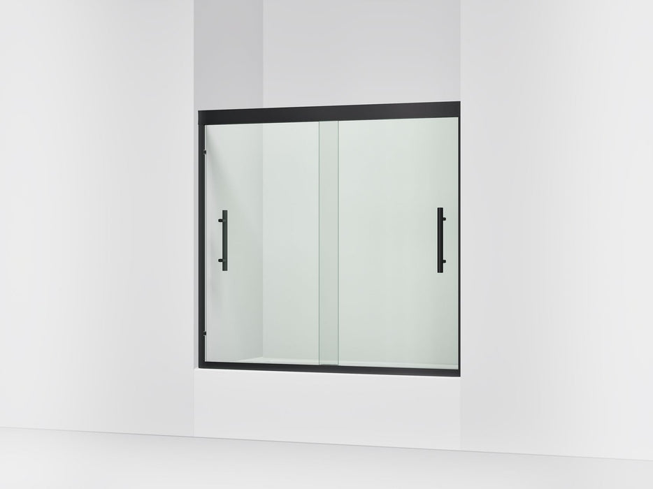 Sterling 39347-8L Finesse Peak 55-1/8" H Sliding Bath Door with 5/16"-thick Glass, Matte Black