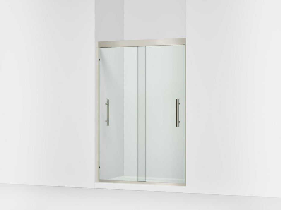 Sterling 39348-8L Finesse Peak 69-5/8" H Sliding Shower Door with 5/16"-thick Glass, Anodized Brushed Nickel