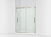 Sterling 39349-8L Finesse Peak 69-5/8" H Sliding Shower Door with 5/16"-thick Glass, Anodized Brushed Nickel