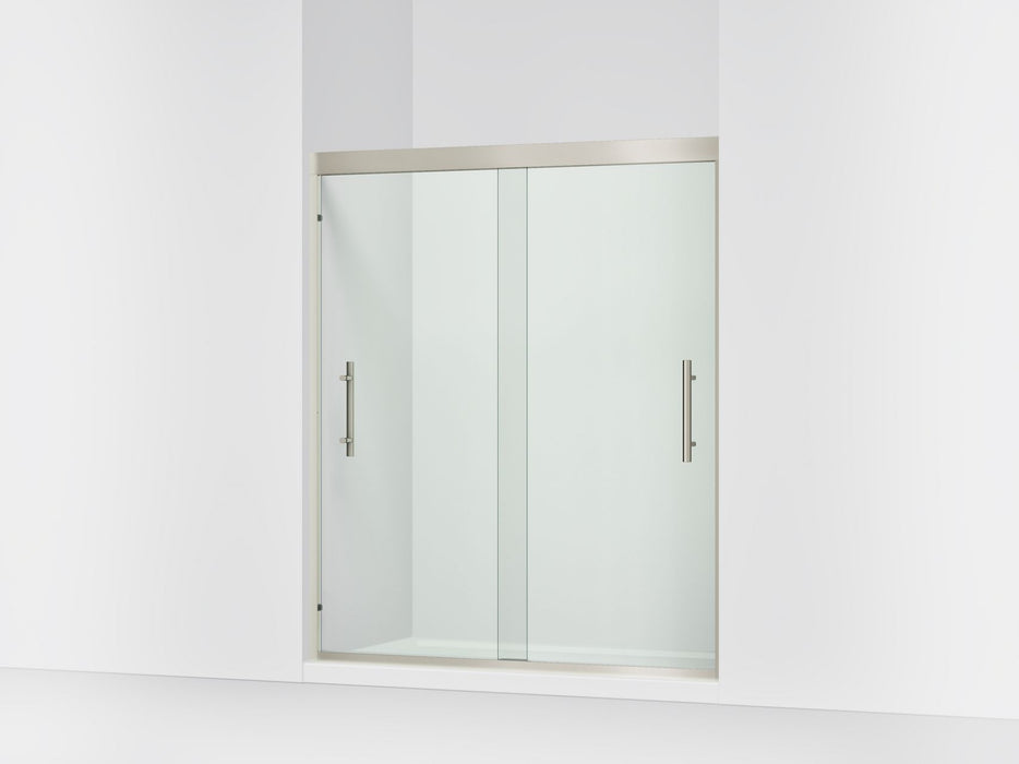 Sterling 39349-8L Finesse Peak 69-5/8" H Sliding Shower Door with 5/16"-thick Glass, Anodized Brushed Nickel