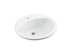 Sterling 441901 Modesto 19" Round drop-In Bathroom Sink, White