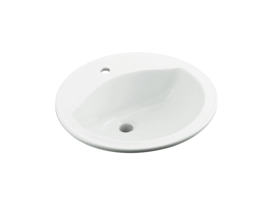 Sterling 441901 Modesto 19" Round drop-In Bathroom Sink, White