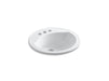 Sterling 441904 Modesto 19" Round drop-In Bathroom Sink, White