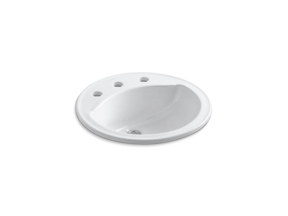 Sterling 441908 Modesto 19" Round drop-In Bathroom Sink, White