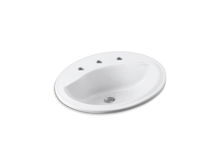 Sterling Sanibel 20" oval drop-in bathroom sink - White