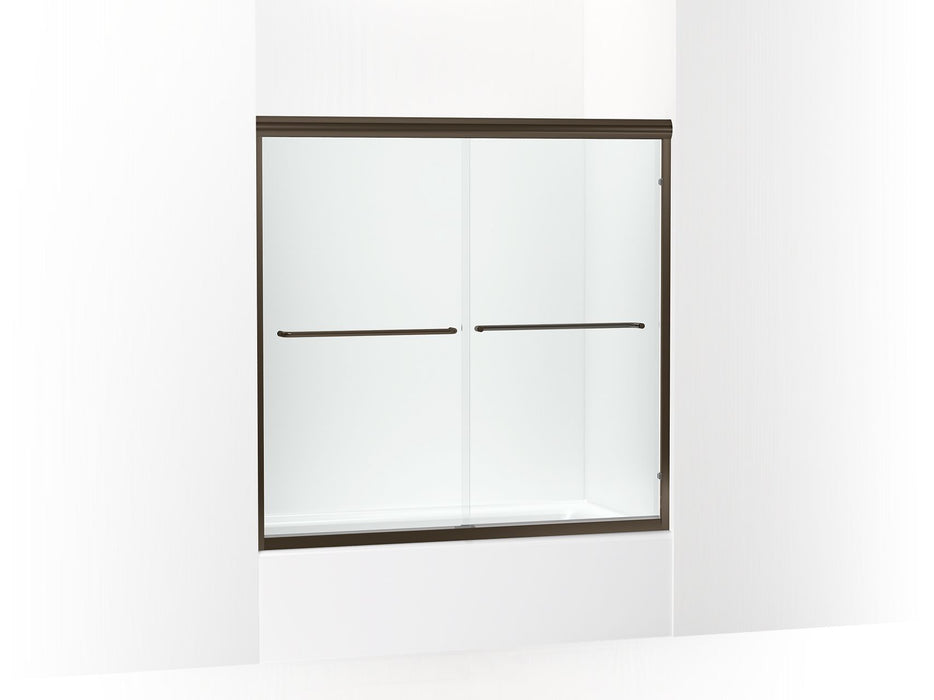 Sterling 5405-59 Finesse Frameless Sliding Bath Door 54-5/8"–59-5/8" W x 57-3/4" H, Deep Bronze