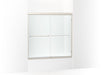 Sterling 5405-59 Finesse Frameless Sliding Bath Door 54-5/8"–59-5/8" W x 57-3/4" H, Nickel