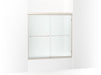 Sterling 5405-59 Finesse Frameless Sliding Bath Door 54-5/8"–59-5/8" W x 57-3/4" H, Nickel