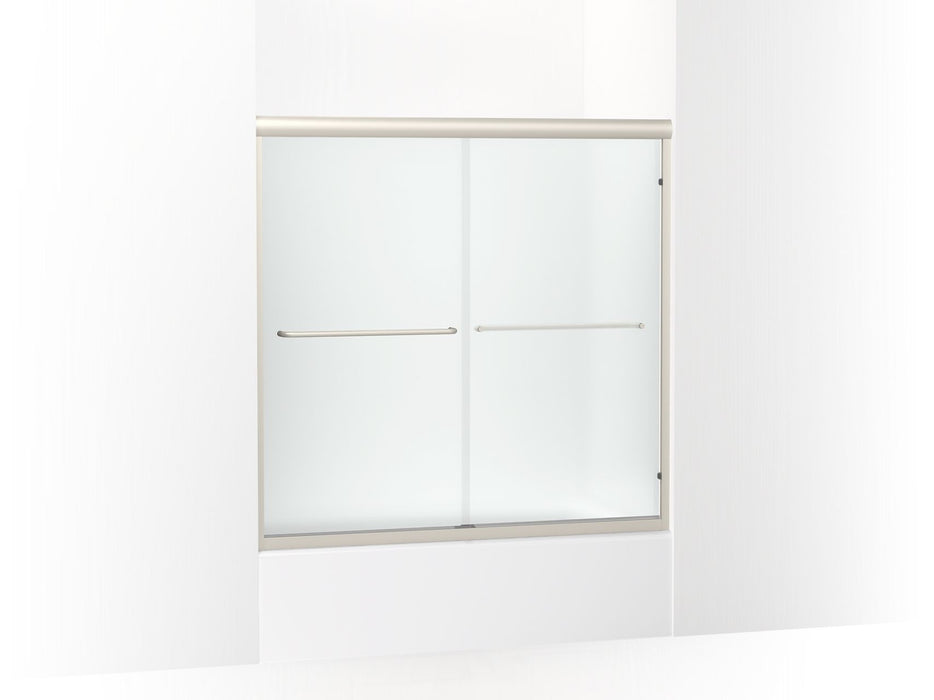 Sterling 5405-59 Finesse Frameless Sliding Bath Door 54-5/8"–59-5/8" W x 57-3/4" H, Nickel
