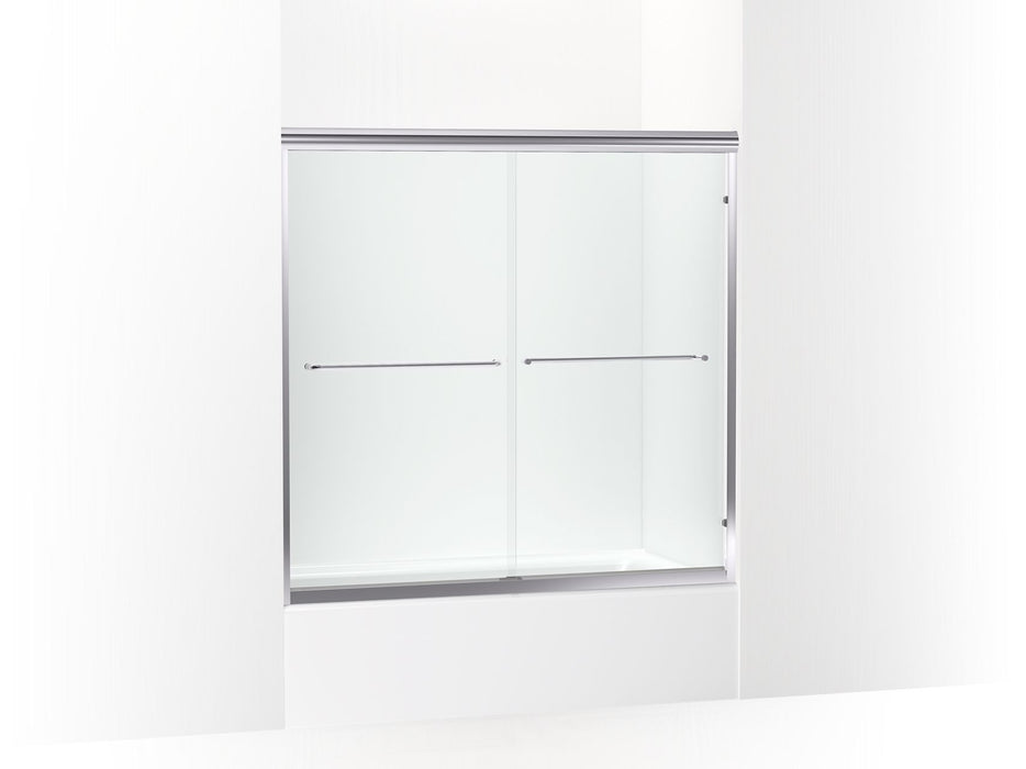 Sterling 5405-59 Finesse Frameless Sliding Bath Door 54-5/8"–59-5/8" W x 57-3/4" H, Silver