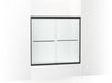 Sterling 5425-59 Finesse Frameless Sliding Bath Door 54-5/8"–59-5/8" W x 55-3/16" H, Matte Black