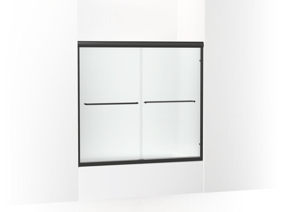 Sterling 5425-59 Finesse Frameless Sliding Bath Door 54-5/8"–59-5/8" W x 55-3/16" H, Matte Black