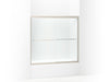 Sterling 5425-59 Finesse Frameless Sliding Bath Door 54-5/8"–59-5/8" W x 55-3/16" H, Nickel
