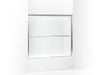 Sterling 5425-59 Finesse Frameless Sliding Bath Door 54-5/8"–59-5/8" W x 55-3/16" H, Silver