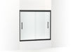 Sterling 542808-59 Finesse Peak 55-1/2" H Frameless Sliding Bath Door with 5/16"-thick Glass, Matte Black