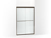 Sterling 5475-48 Finesse Frameless Sliding Shower Door 42-5/8 – 47-5/8" W x 69-3/4" H, Deep Bronze