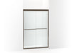 Sterling 5475-48 Finesse Frameless Sliding Shower Door 42-5/8 – 47-5/8" W x 69-3/4" H, Deep Bronze