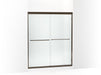 Sterling 5475-59 Finesse Frameless Sliding Shower Door 54-5/8"–59-5/8" W x 69-3/4" H, Deep Bronze