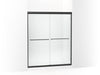 Sterling Finesse Frameless sliding shower door 54-5/8"–59-5/8" W x 69-3/4" H - Matte Black