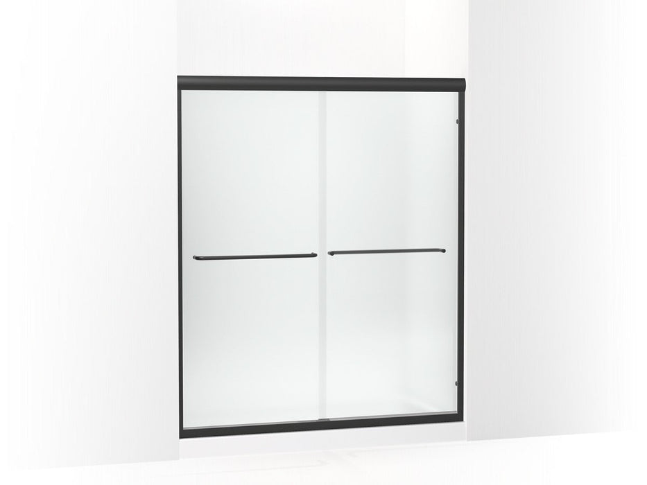 Sterling Finesse Frameless sliding shower door 54-5/8"–59-5/8" W x 69-3/4" H - Matte Black