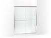 Sterling 5475-59 Finesse Frameless Sliding Shower Door 54-5/8"–59-5/8" W x 69-3/4" H, Silver