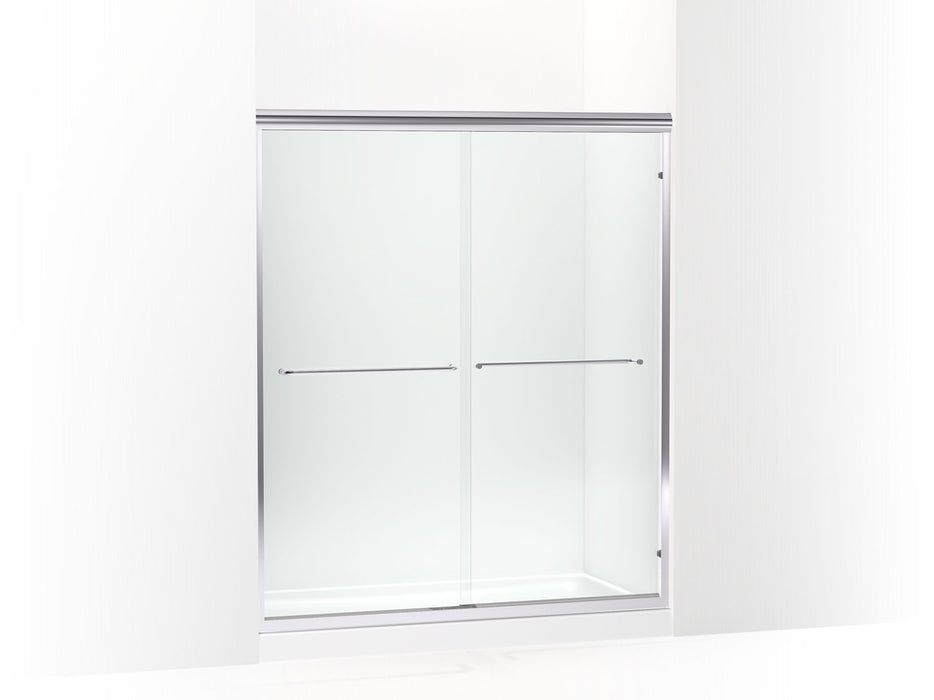Sterling 5475-59 Finesse Frameless Sliding Shower Door 54-5/8"–59-5/8" W x 69-3/4" H, Silver