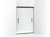 Sterling 547808-48 Finesse Peak Frameless Sliding Shower Door 44-5/8"–47-5/8" W x 70-1/16" H, Deep Bronze - 3/4 view of produ