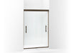 Sterling 547808-48 Finesse Peak Frameless Sliding Shower Door 44-5/8"–47-5/8" W x 70-1/16" H, Deep Bronze - 3/4 view of produ