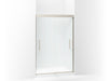 Sterling 547808-48 Finesse Peak Frameless Sliding Shower Door 44-5/8"–47-5/8" W x 70-1/16" H, Nickel - 3/4 view of product