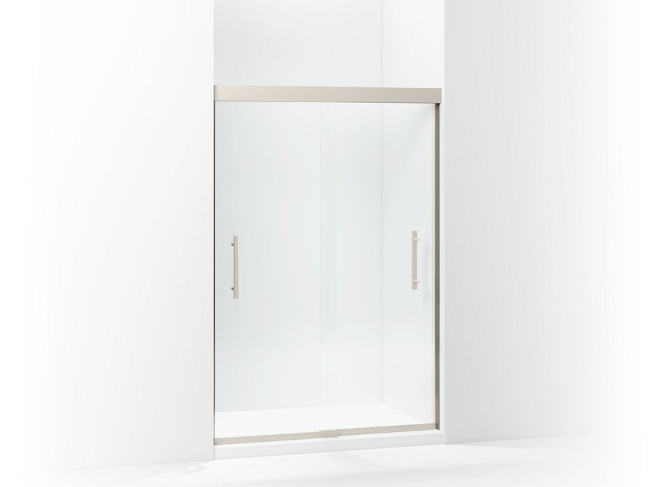 Sterling 547808-48 Finesse Peak Frameless Sliding Shower Door 44-5/8"–47-5/8" W x 70-1/16" H, Nickel - 3/4 view of product