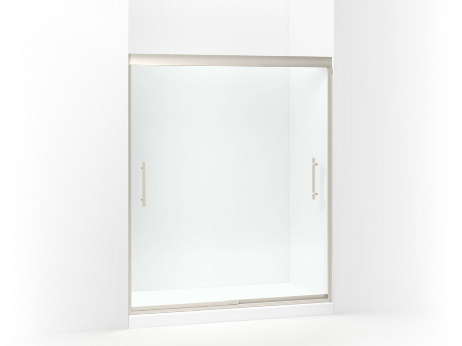 Sterling 547808-59 Finesse Peak Frameless Sliding Shower Door 56-5/8"–59-5/8" W x 70-1/16" H, Nickel
