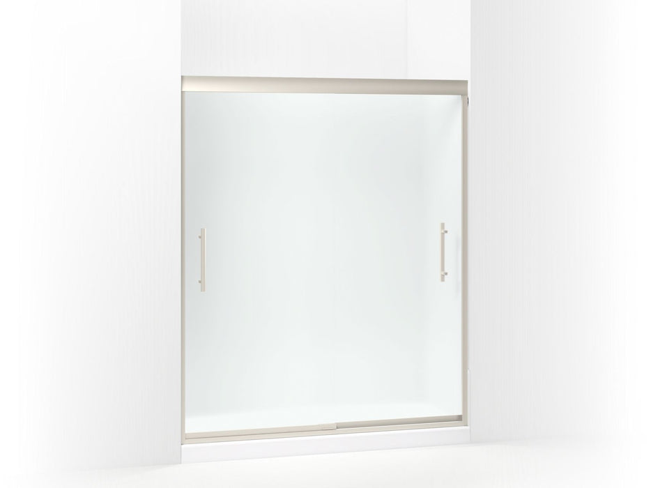 Sterling 547808-59 Finesse Peak Frameless Sliding Shower Door 56-5/8"–59-5/8" W x 70-1/16" H, Nickel