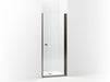 Sterling 5690-33 Finesse Headerless Frameless Pivot Shower Door 33" Max Opening x 67" H, Deep Bronze