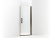 Sterling 5699-30 Finesse Peak Headerless Frameless Pivot Shower Door 30" Max Opening x 67" H, Deep Bronze